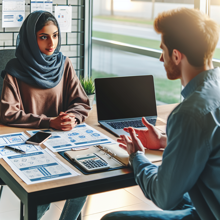 앱 외주 개발을 논의하는 클라이언트와 개발자