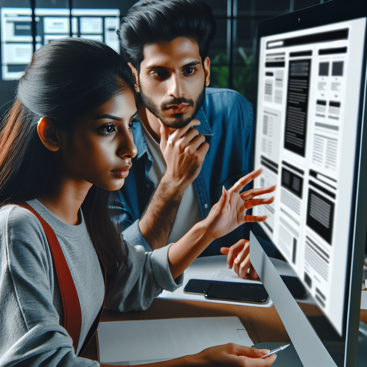 템플릿을 고르는 디자이너