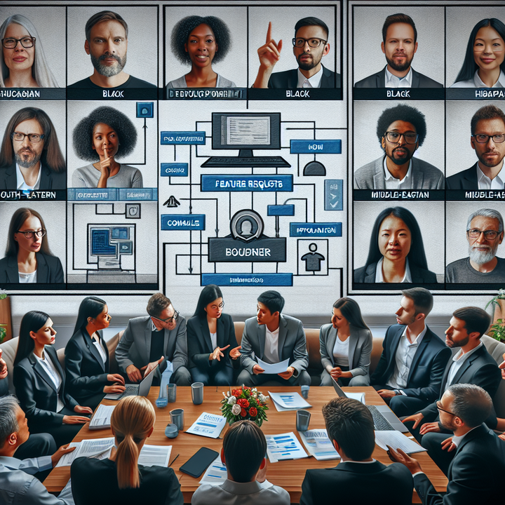 앱 개발 진행 중인 실시간 커뮤니케이션 장면