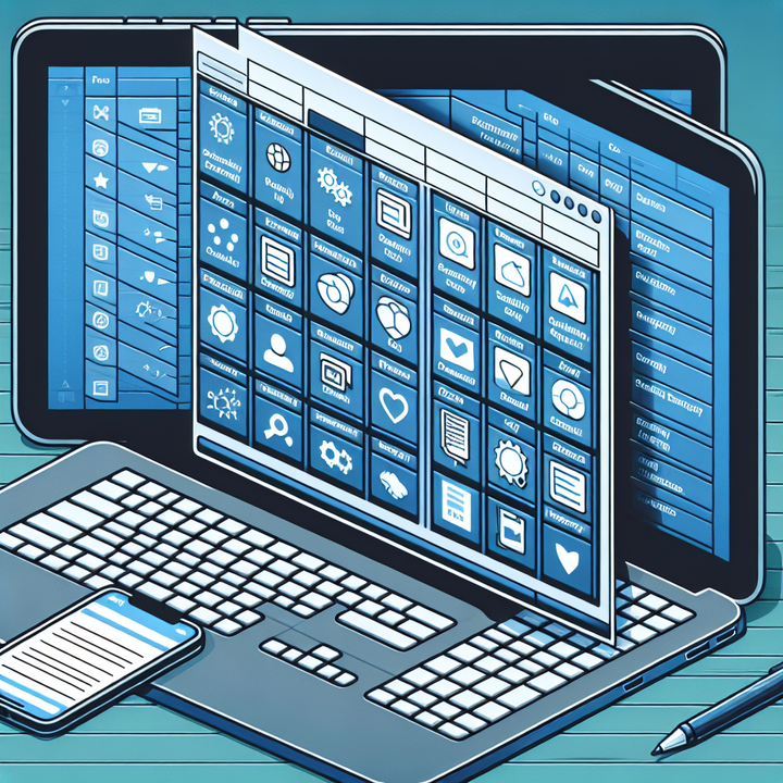 앱 기능 정의서를 정리 중인 노트북 화면